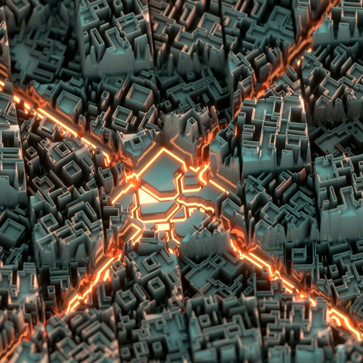 a computer generated 3d image of a city